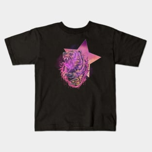 Bear Art In Purple Kids T-Shirt